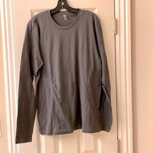 Next Level  Long Sleeve Dark Grey T- shirt, 100% cotton. New no tags.
